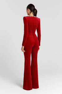 Evelyn Crystal Square Jumpsuit