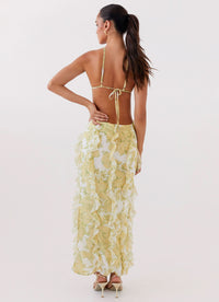 Isabella Ruffle Maxi Dress