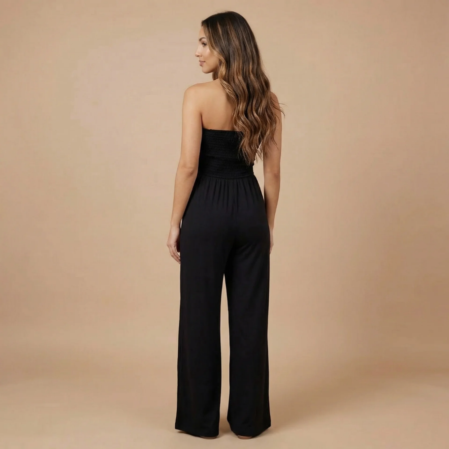 Maya Smocked Maxi Jumpsuit