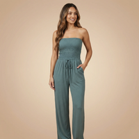 Maya Smocked Maxi Jumpsuit
