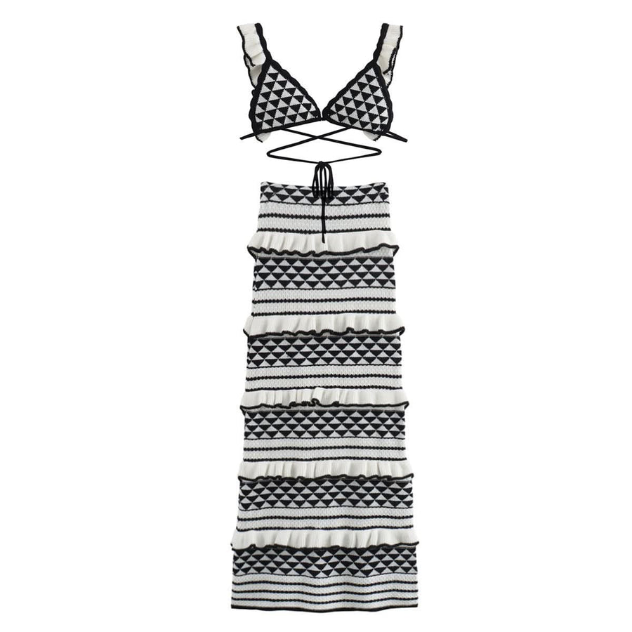 Mia Geometric Knit Set