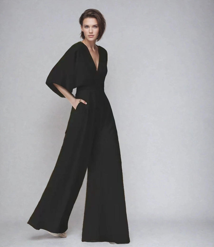 Miranda Flutter Wrap Jumpsuit