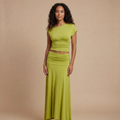 Paisley Ruched Maxi Set Maxi Dress