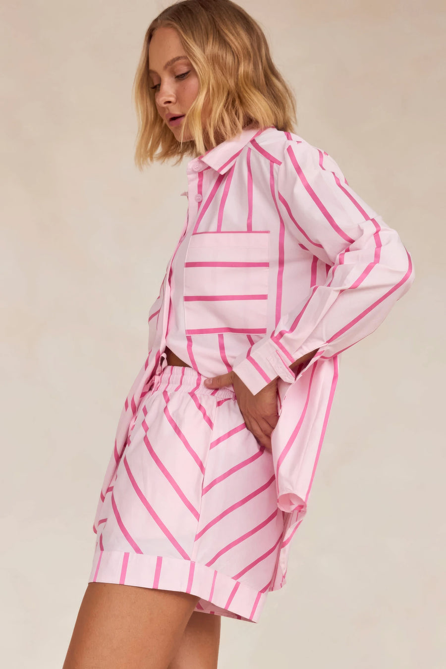 Parker Striped Shorts Set