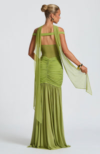 Raven Ruched Maxi Dress