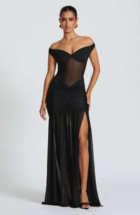 Raven Ruched Maxi Dress