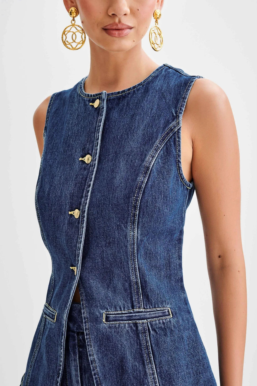Riley Denim Shorts Set