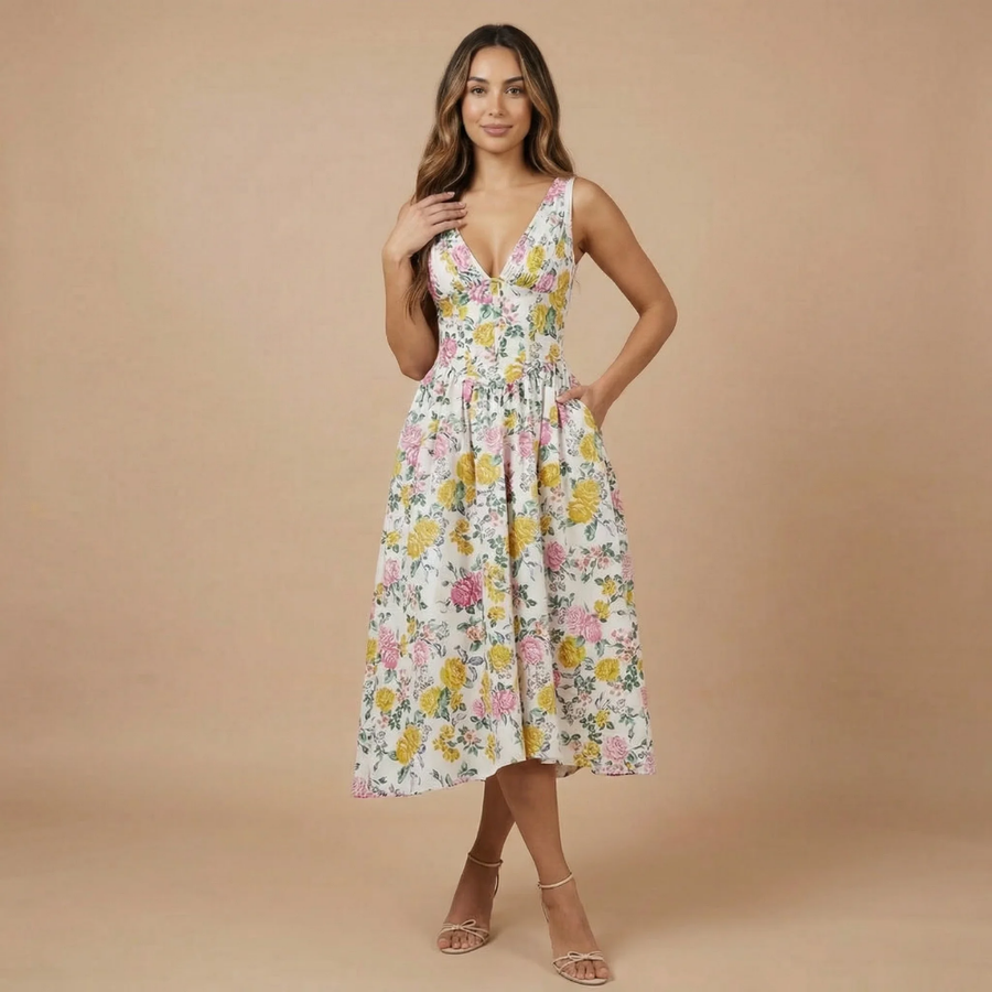 Rosalie Corset Midi Dress