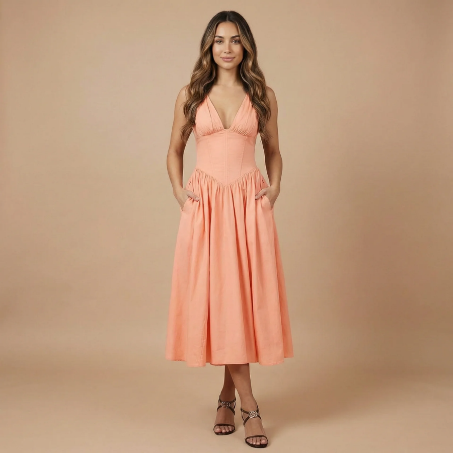 Rosalie Corset Midi Dress