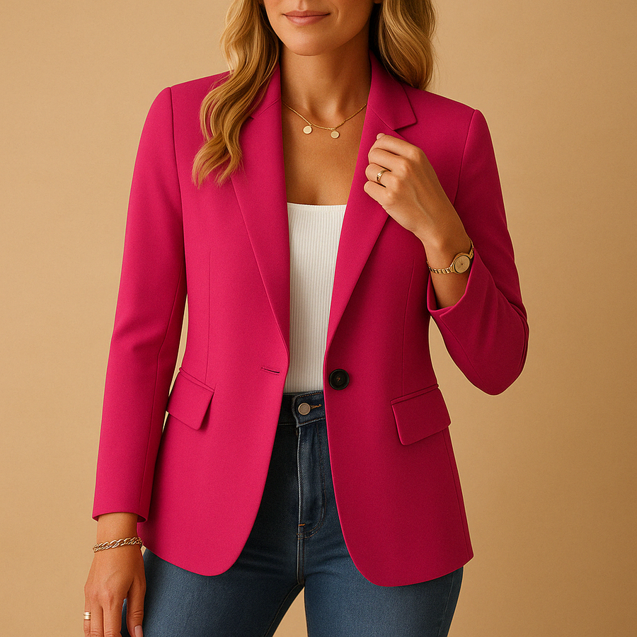 Rosalie Notched Single Button Blazer