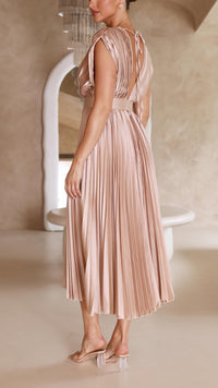 Rosalie Pleated Midi Dress