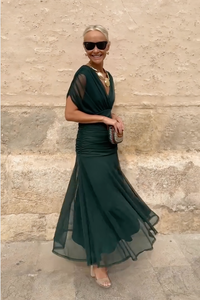 Rosetta Draped Maxi Dress