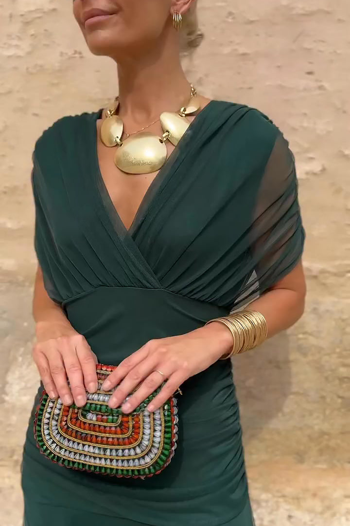 Rosetta Draped Maxi Dress