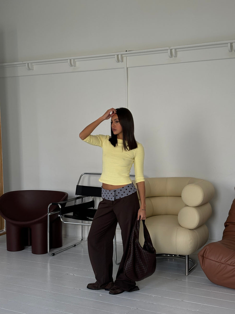 Sage Polka Dot Tailored Pants