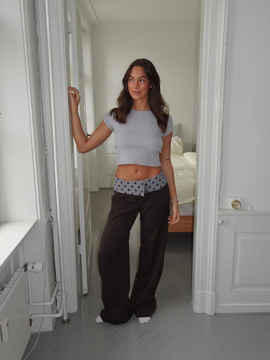 Sage Polka Dot Tailored Pants