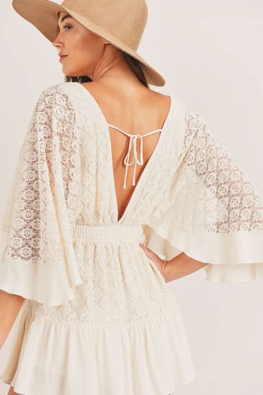 Savannah Lace Mini Romper