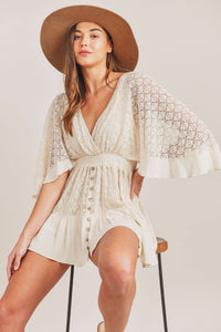 Savannah Lace Mini Romper