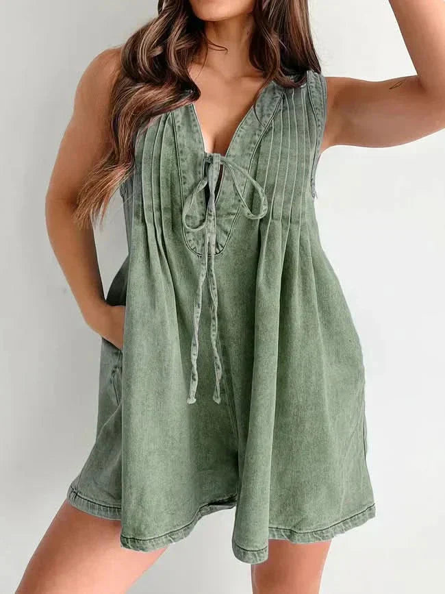 Sawyer Lace Up Mini Romper