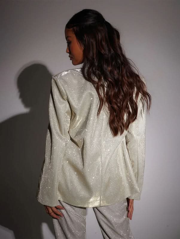 Sequin Glitter Blazer Set