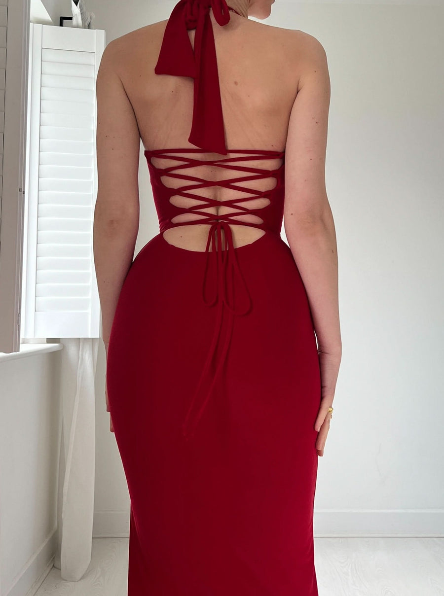 Sienna Halter Maxi Dress