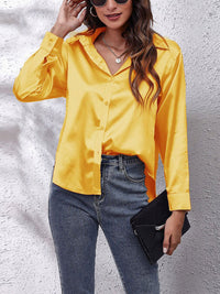 Sienna Satin Collared Top