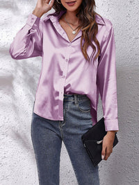 Sienna Satin Collared Top
