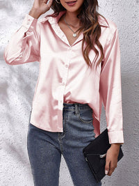 Sienna Satin Collared Top