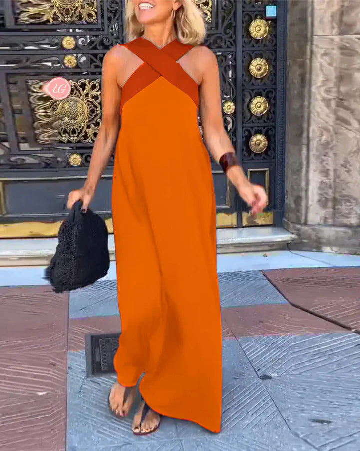 Stella Cross Maxi Dress