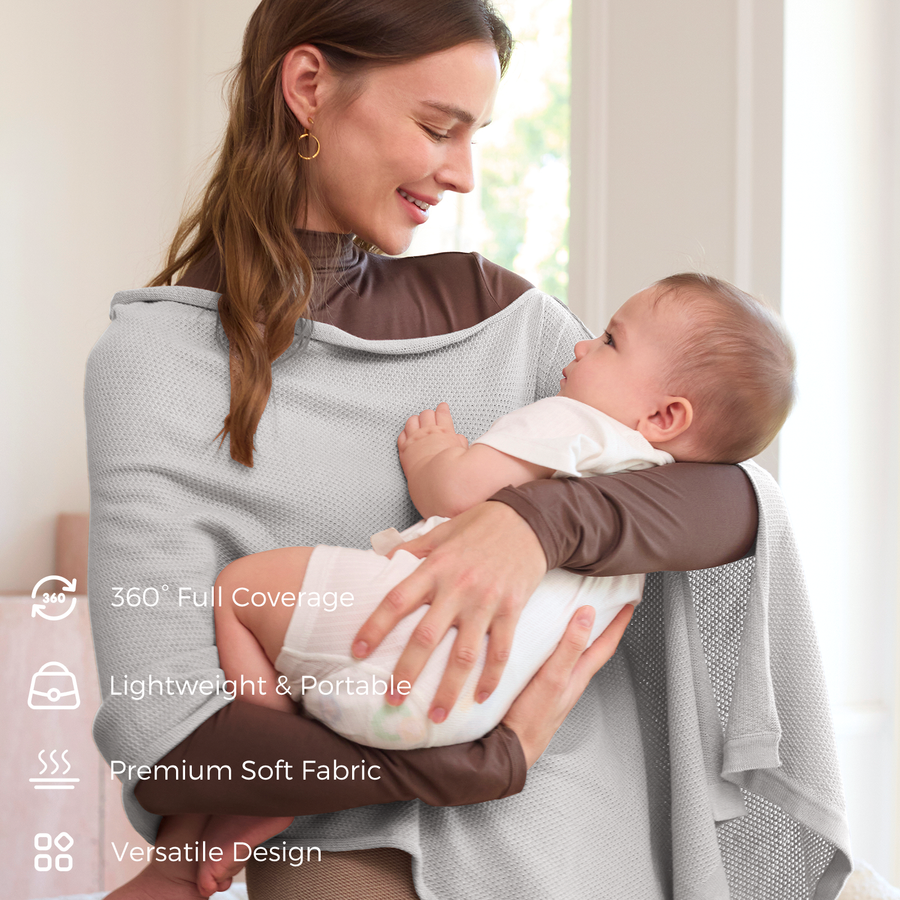Taupe Peekaboo Nursing Poncho