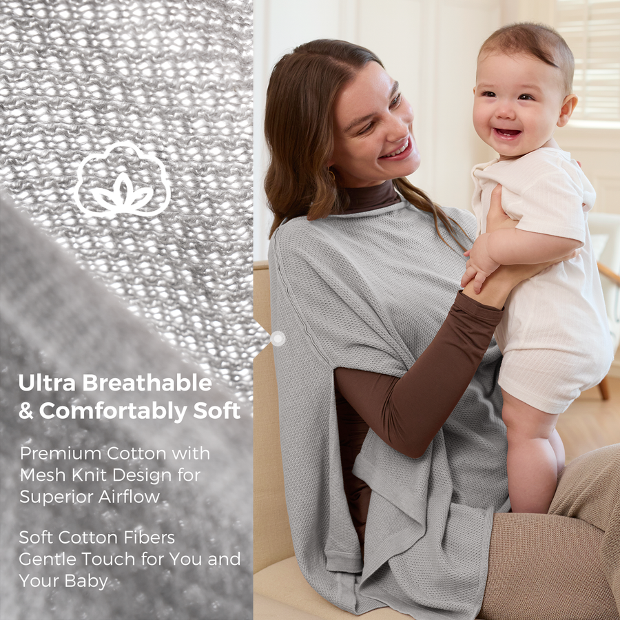 Taupe Peekaboo Nursing Poncho