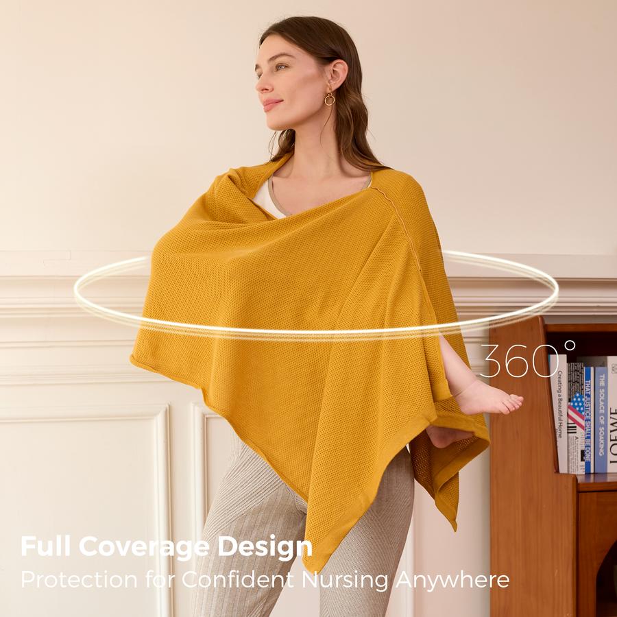Taupe Peekaboo Nursing Poncho