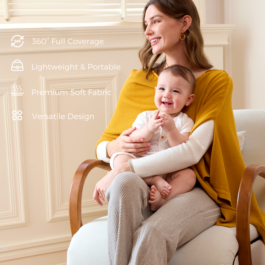Taupe Peekaboo Nursing Poncho