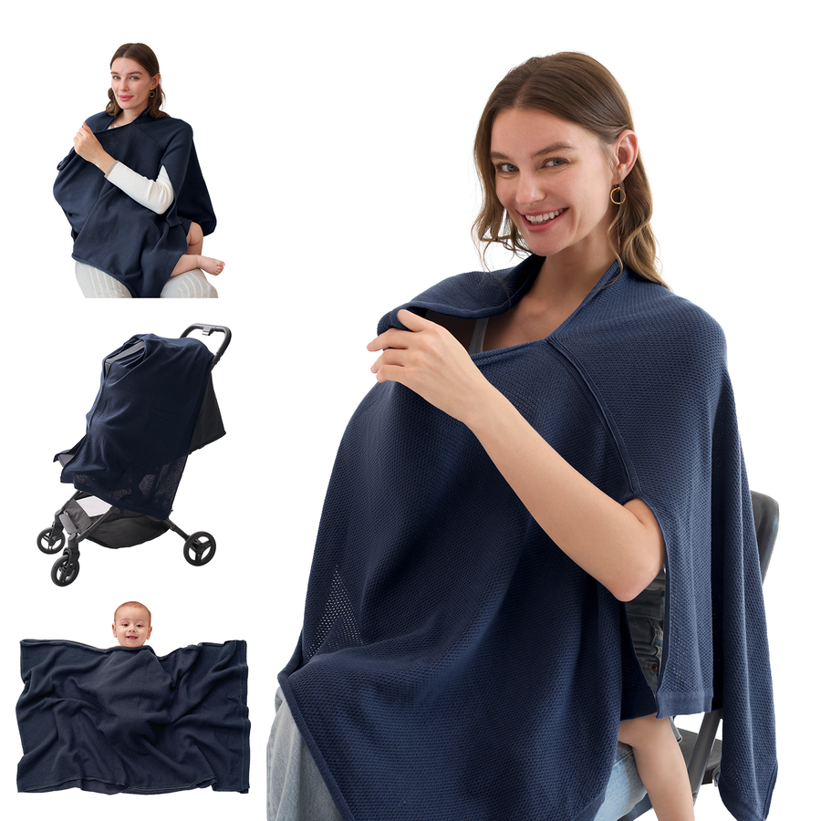 Taupe Peekaboo Nursing Poncho