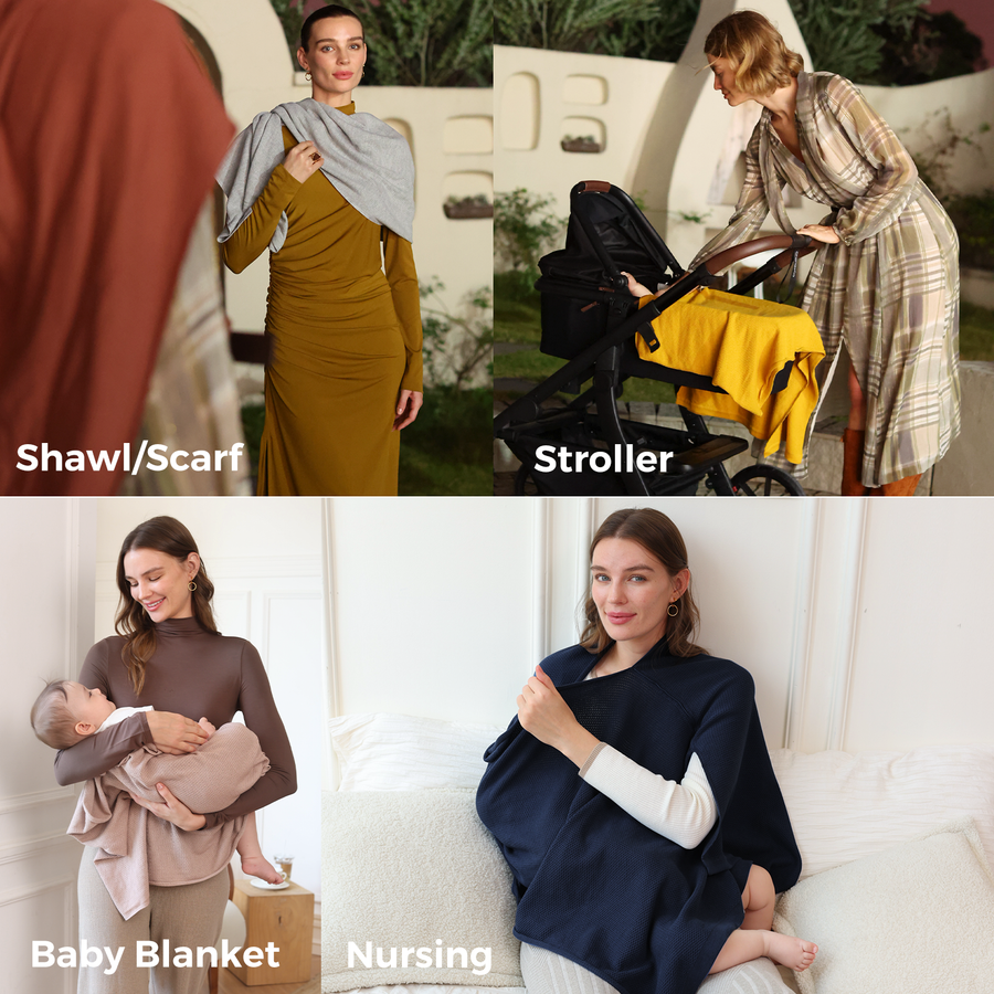 Taupe Peekaboo Nursing Poncho