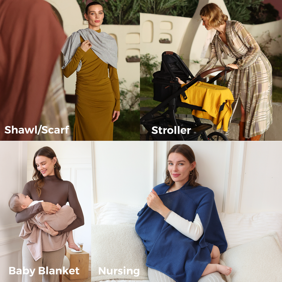 Taupe Peekaboo Nursing Poncho