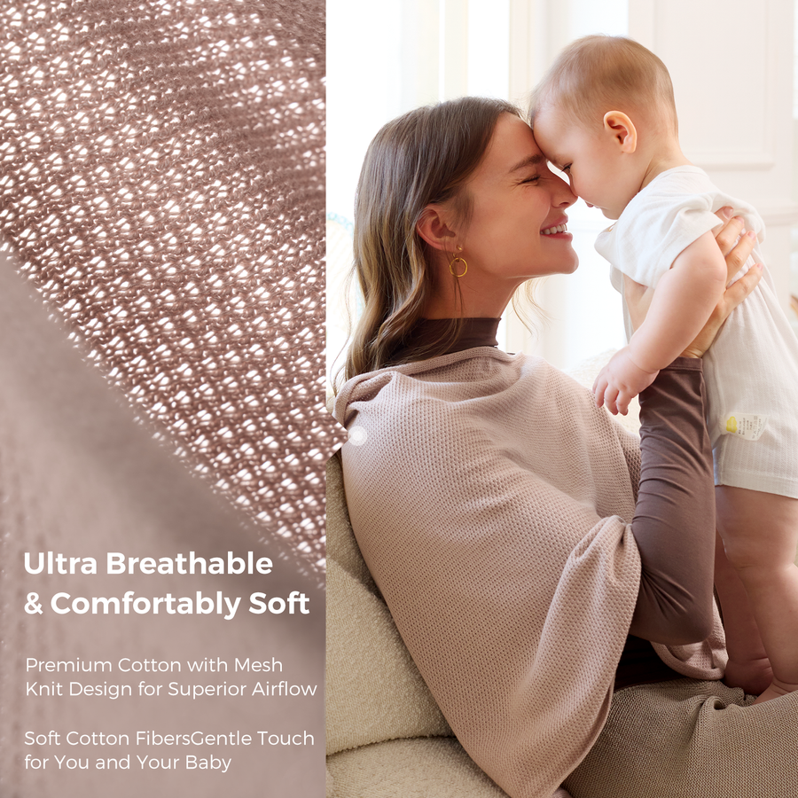 Taupe Peekaboo Nursing Poncho