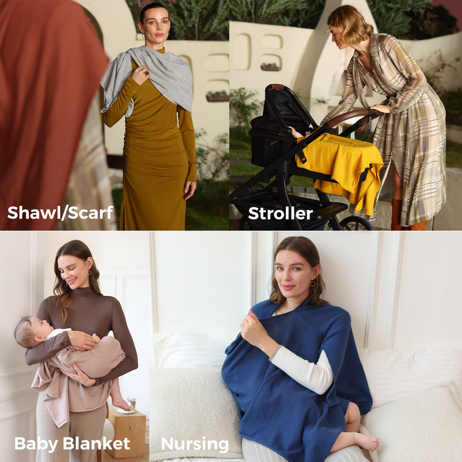 Taupe Peekaboo Nursing Poncho