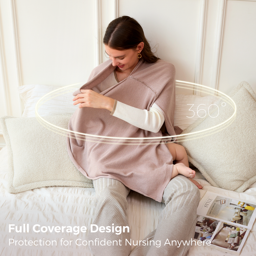 Taupe Peekaboo Nursing Poncho