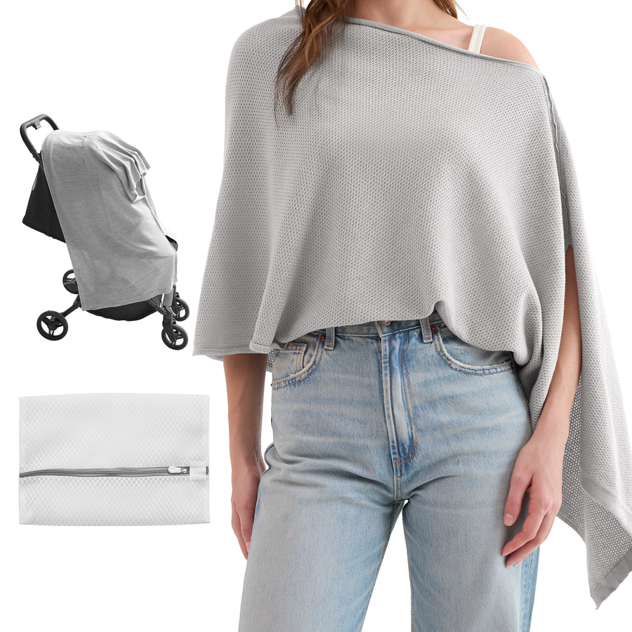 Taupe Peekaboo Nursing Poncho