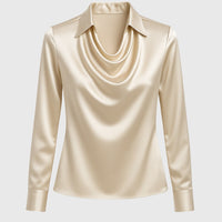 Valentina Satin Cowl Top