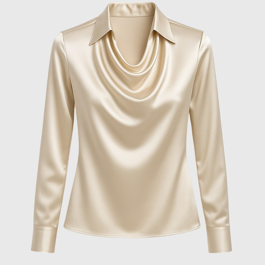 Valentina Satin Cowl Top