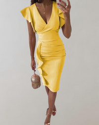 Vienna Ruffle Midi Dress