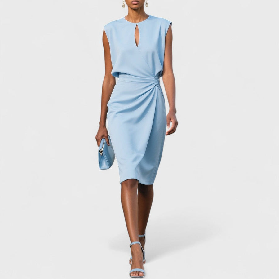 Amaryllis | Women's Keyhole Neck Sleeveless Wrap Dress