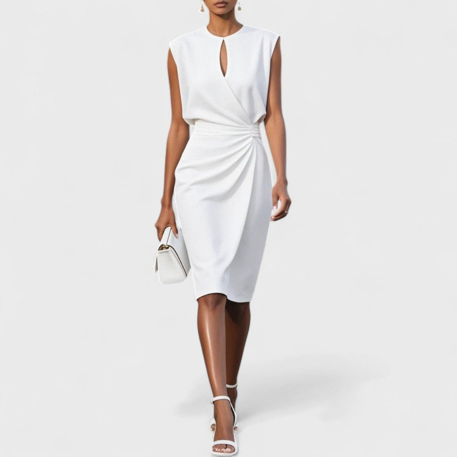Amaryllis | Women's Keyhole Neck Sleeveless Wrap Dress