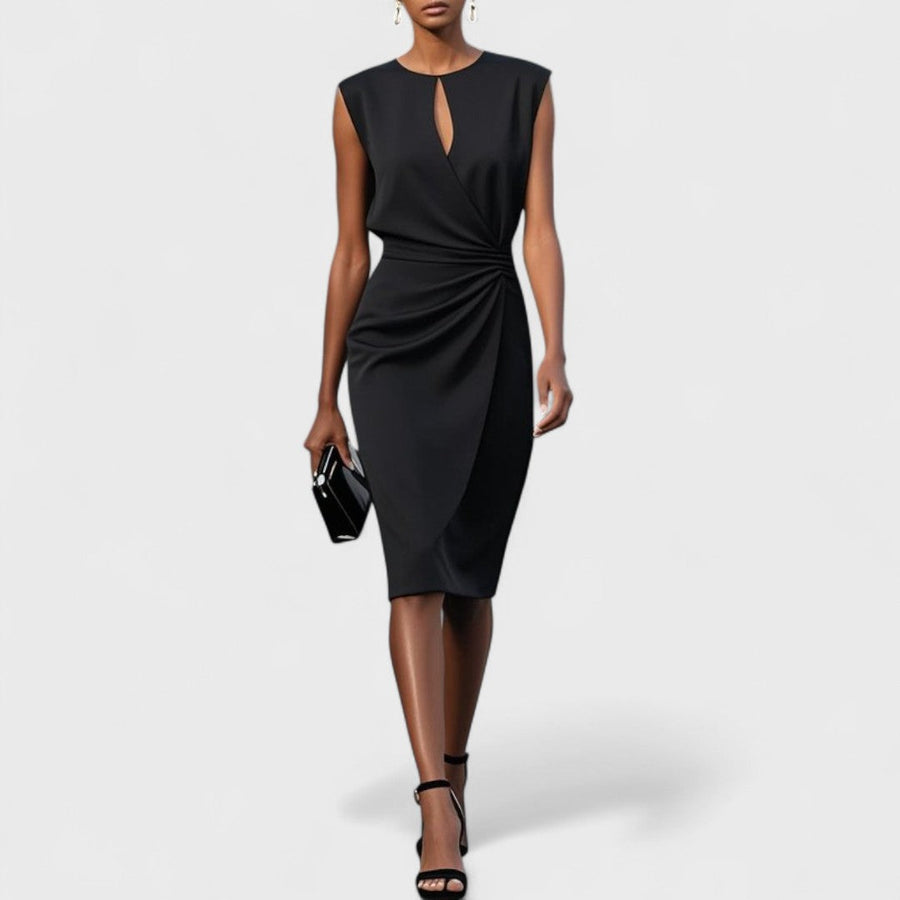 Amaryllis | Women's Keyhole Neck Sleeveless Wrap Dress