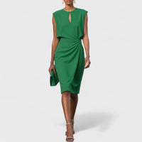 Amaryllis | Women's Keyhole Neck Sleeveless Wrap Dress