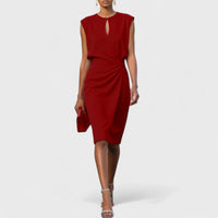 Amaryllis | Women's Keyhole Neck Sleeveless Wrap Dress