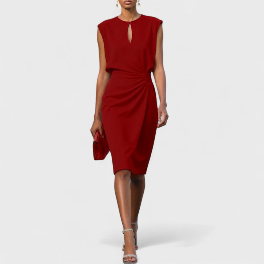 Amaryllis | Women's Keyhole Neck Sleeveless Wrap Dress