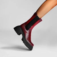 Amira | Women's Crocodile Print Platform Boots