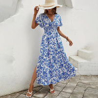 Anastasia | Women's Floral V Neck Maxi Dress